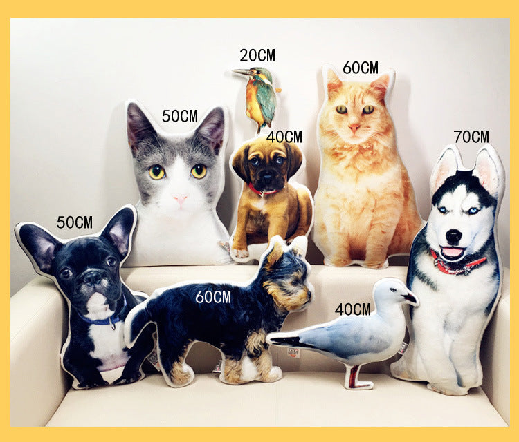 Customize Special-Shaped Pet Pillow  DIY Stuffed Animal Pillow Sofa Car Decor Cat Dog Pillow
