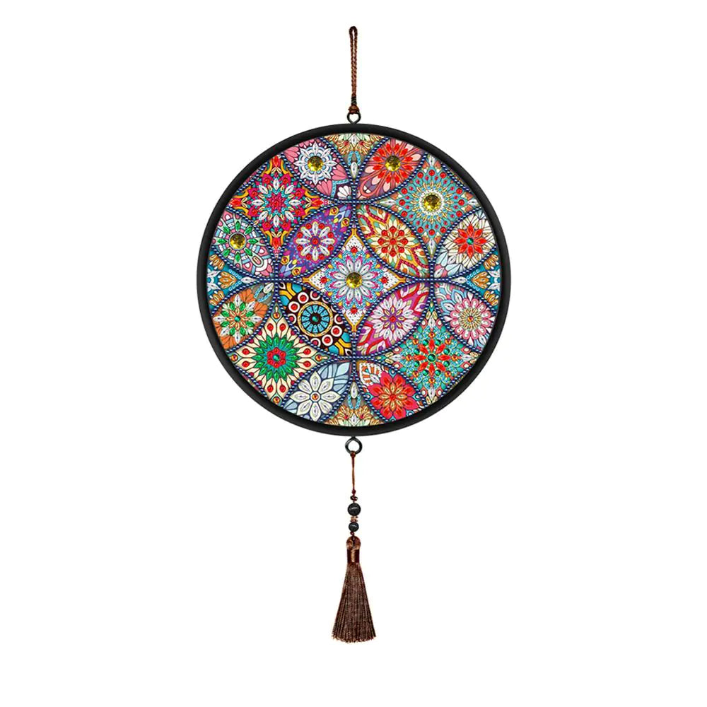 Butterfly Diamond Painting Pendant with Tassel Design