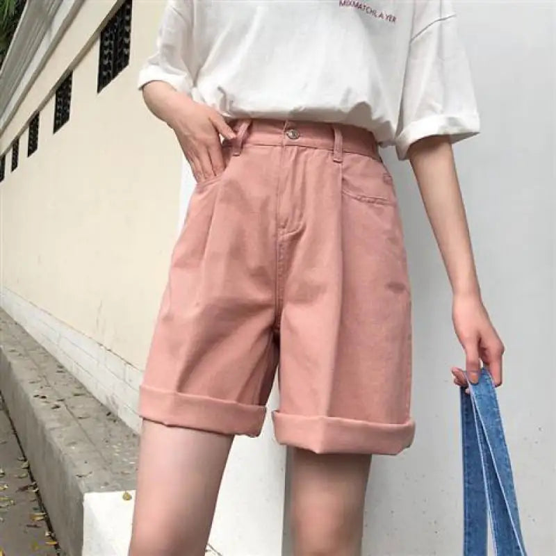 Harajuku High Waist Wide Leg Shorts for Women