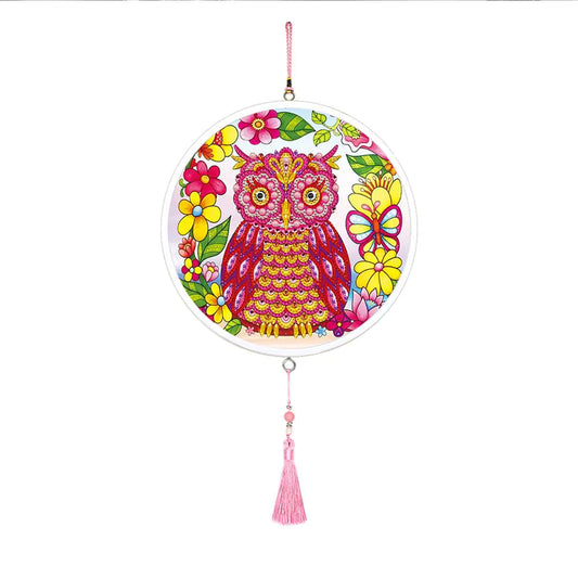 Butterfly Diamond Painting Pendant with Tassel Design