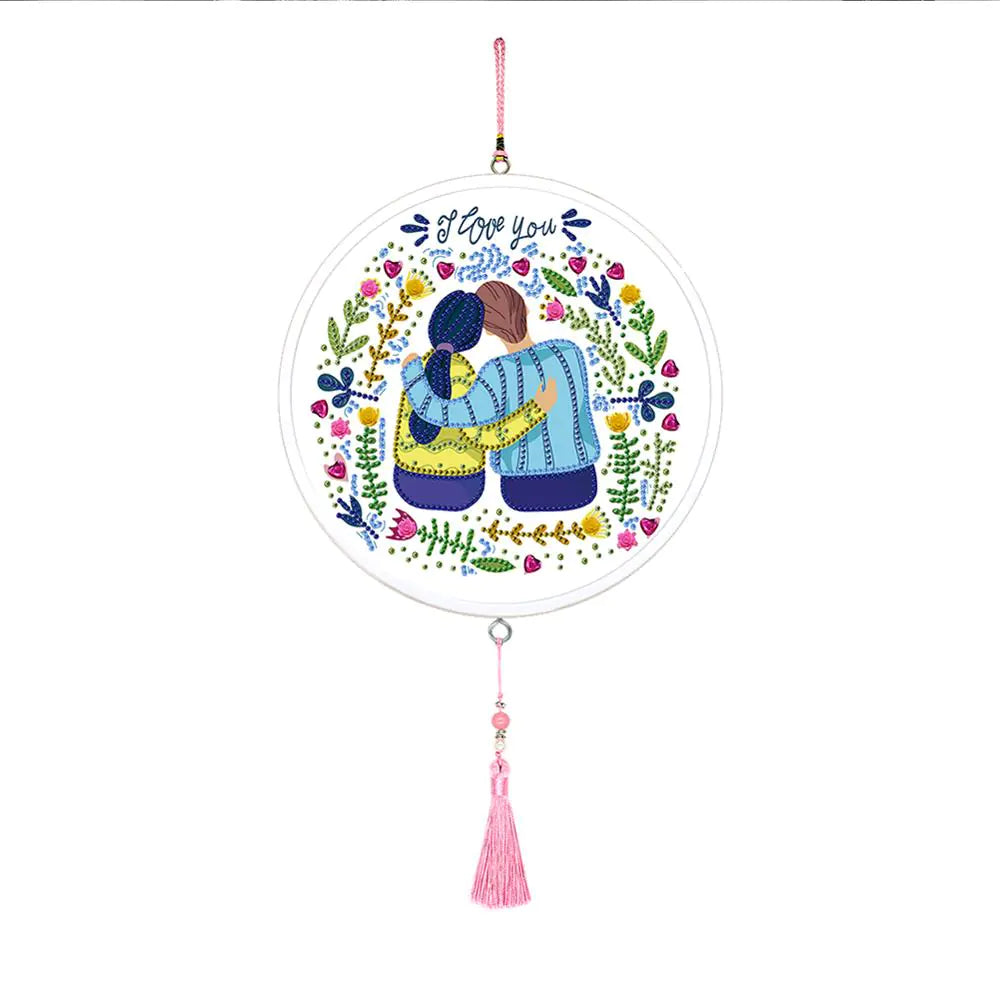 Butterfly Diamond Painting Pendant with Tassel Design