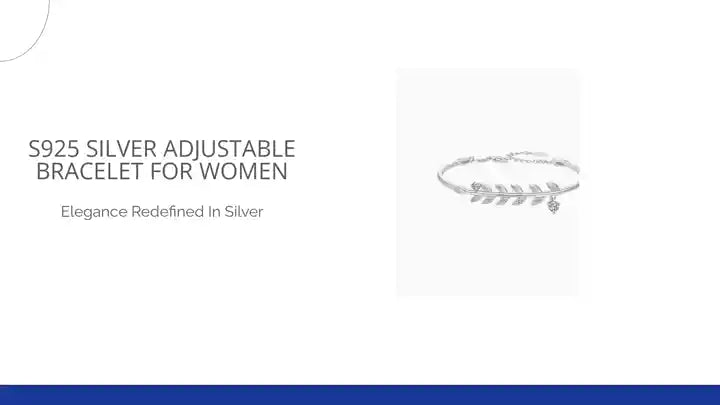 S925 Silver Adjustable Bracelet for Women by@Outfy