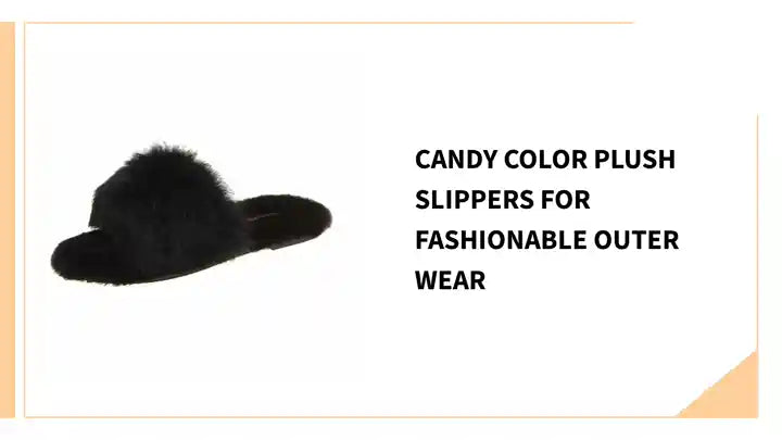 Candy Color Plush Slippers for Fashionable Outer Wear by@Outfy