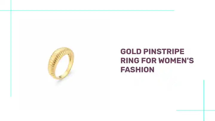 Gold Pinstripe Ring for Women&#039;s Fashion by@Outfy
