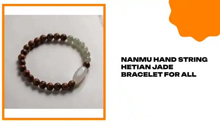 Nanmu Hand String Hetian Jade Bracelet for All by@Outfy