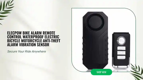 Elecpow Bike Alarm Remote Control Waterproof Electric Bicycle Motorcycle Anti-Theft Alarm Vibration Sensor by@Outfy