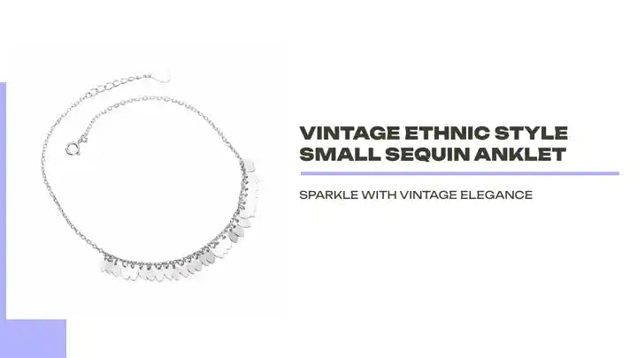 Vintage Ethnic Style Small Sequin Anklet by@Outfy