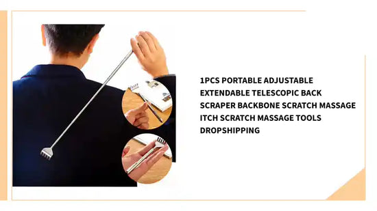 1Pcs Portable Adjustable Extendable Telescopic Back Scraper Backbone Scratch Massage Itch Scratch Massage Tools Dropshipping by@Outfy