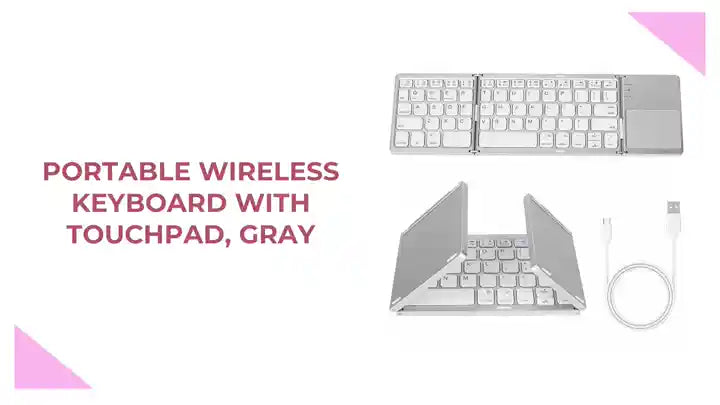Portable Wireless Keyboard with Touchpad, Gray by@Outfy