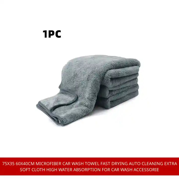 75X35 60X40Cm Microfiber Car Wash Towel Fast Drying Auto Cleaning Extra Soft Cloth High Water Absorption for Car Wash Accessorie by@Outfy